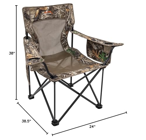King Kong Chair with mesh seat offers breathable comfort at campsites.