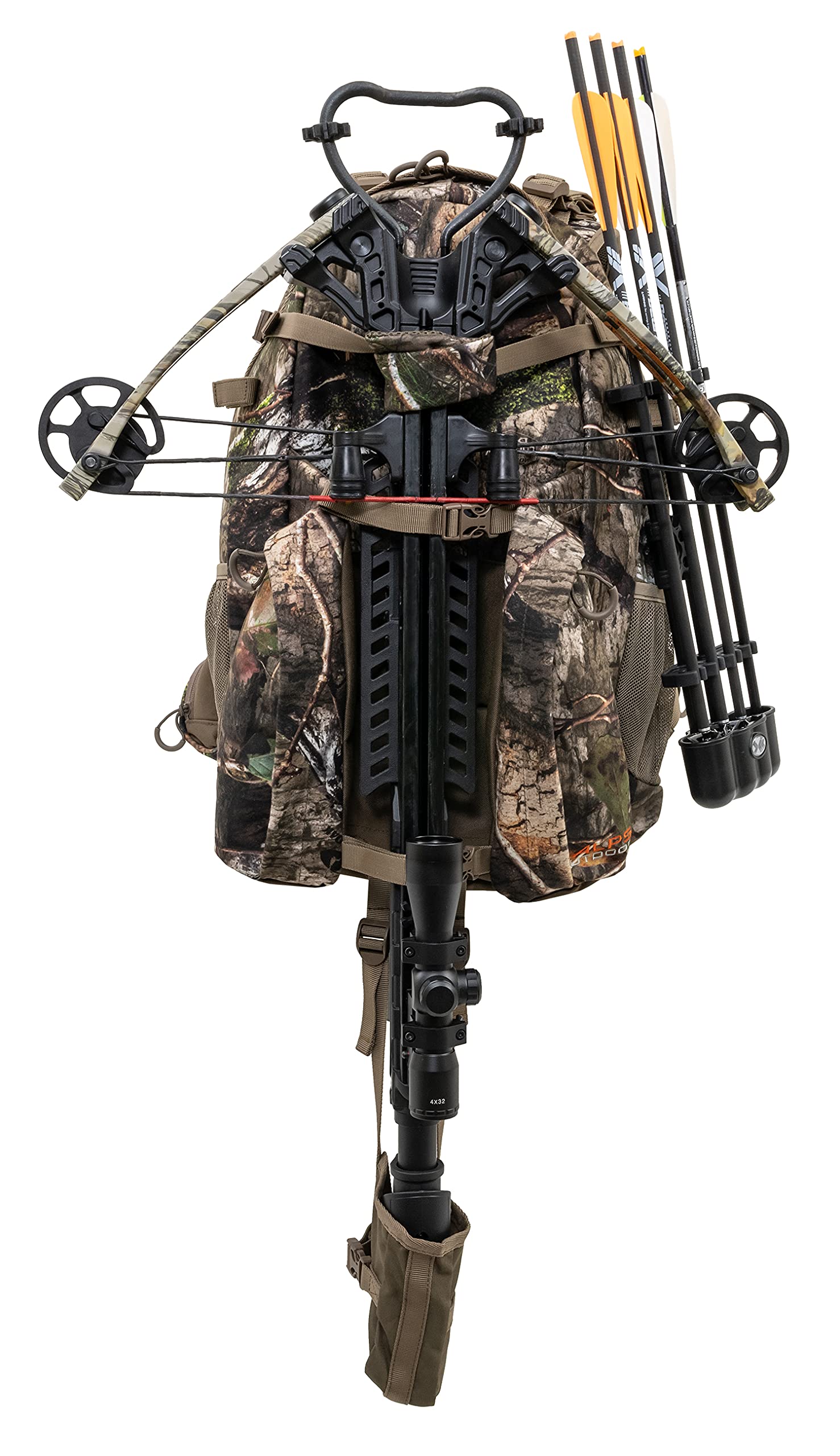 ALPS OutdoorZ Matrix Pack extension straps handle bulky loads securely.