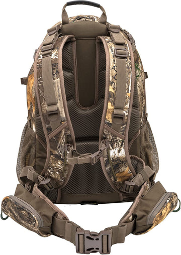 ALPS OutdoorZ Matrix Pack Realtree Edge front view with wing pockets securing weapon