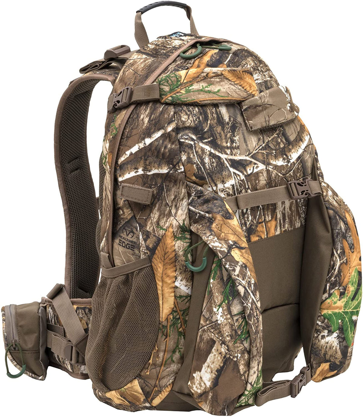 ALPS OutdoorZ Matrix Pack Realtree Edge side view showing crossbow compatibility
