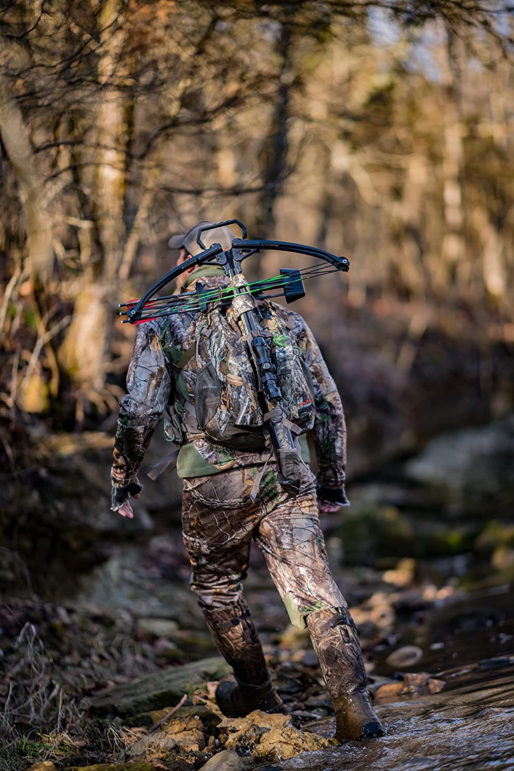 ALPS OutdoorZ Matrix Pack Realtree Edge secure strap system in action