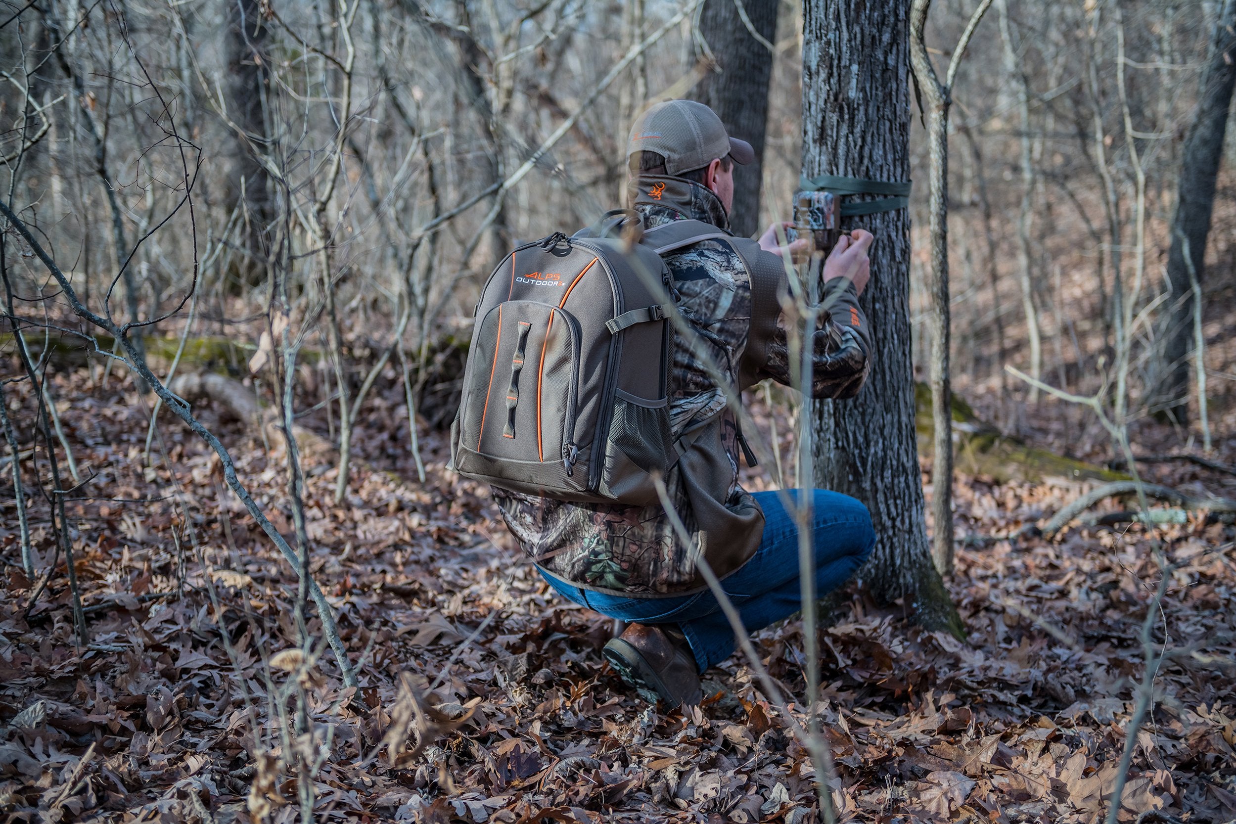 Lower side pockets and straps fit pruners and a limb saw.