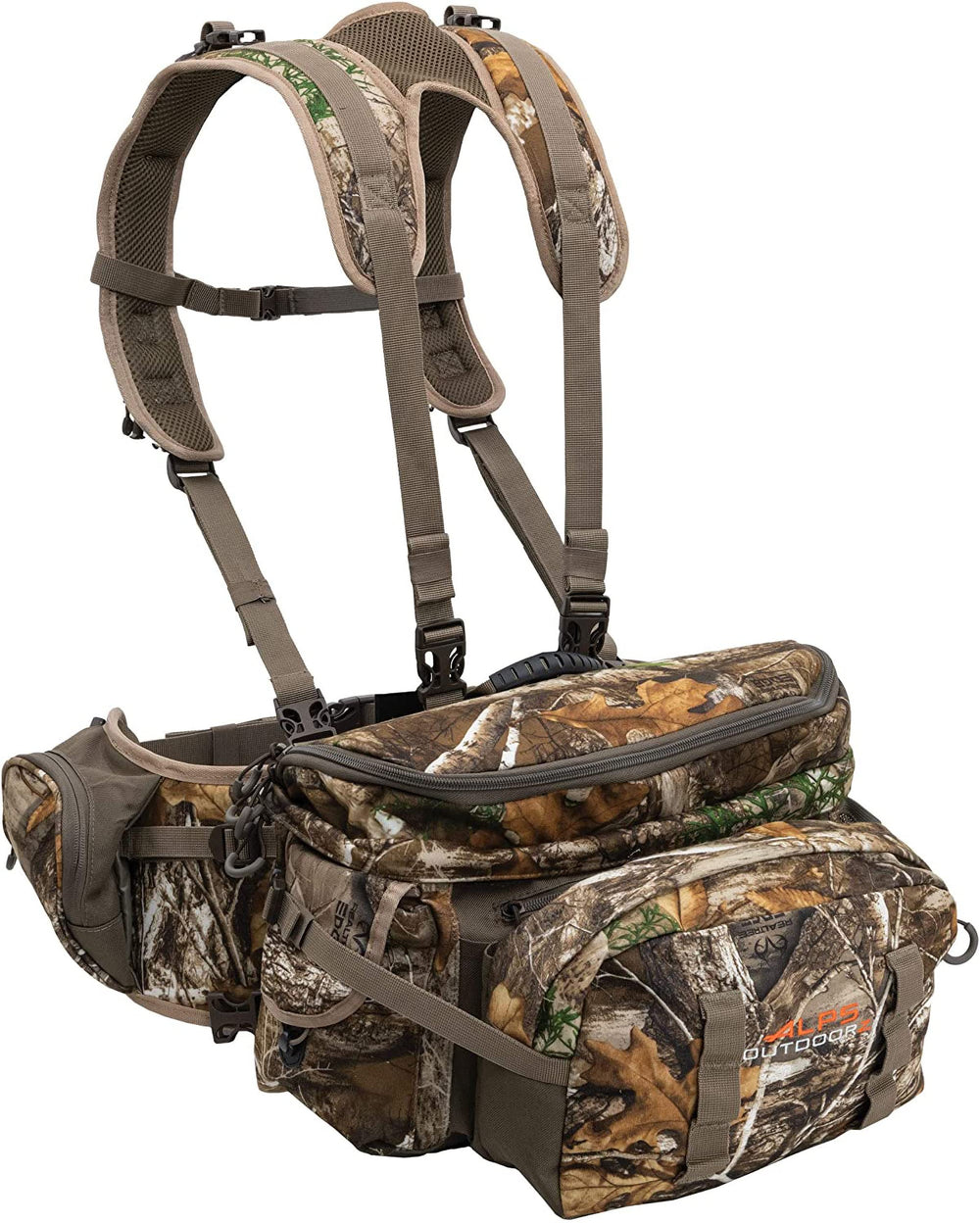 ALPS OutdoorZ Pathfinder Pack in Realtree Edge with cushioned harness for all-day comfort.