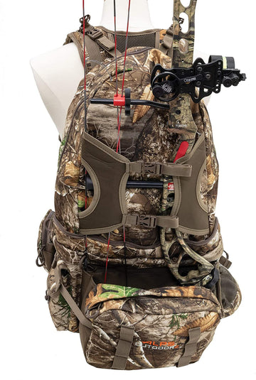 Lashing straps on Pathfinder Pack secure heavy loads during treks.
