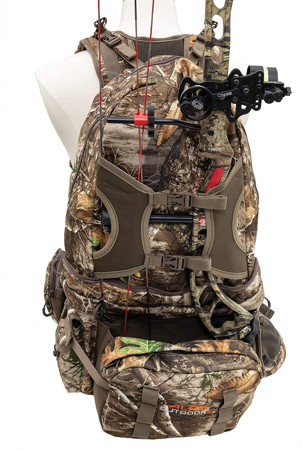 Lashing straps on Pathfinder Pack secure heavy loads during treks.