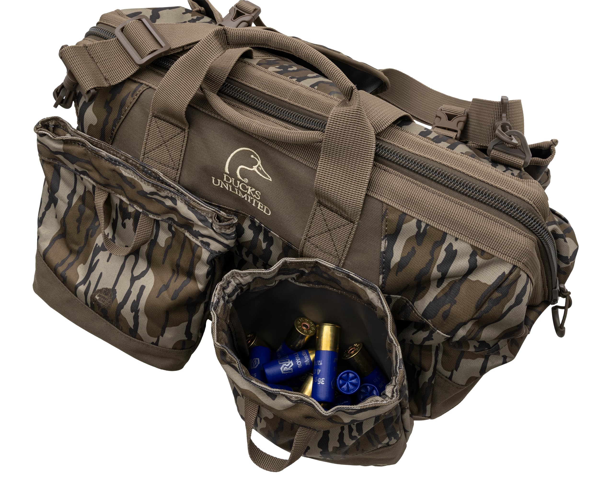 ALPS OutdoorZ Ducks Unlimited Pit Blind Bag featuring a waterproof hard bottom for protection.