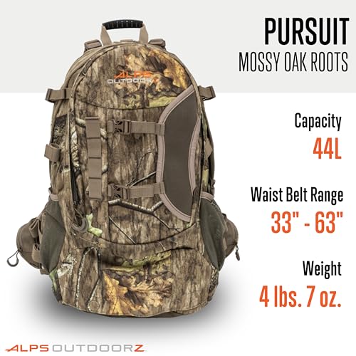ALPS OutdoorZ Pursuit Pack front lashing system stabilizing gear on rugged terrain