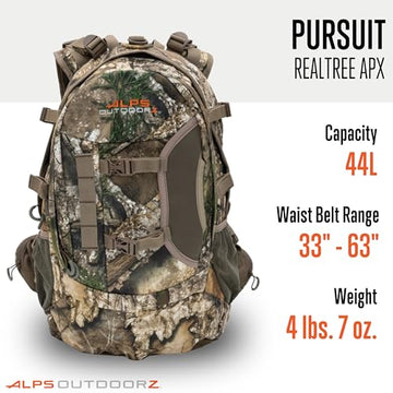 ALPS OutdoorZ Pursuit Pack front-pocket organization keeps essentials within reach