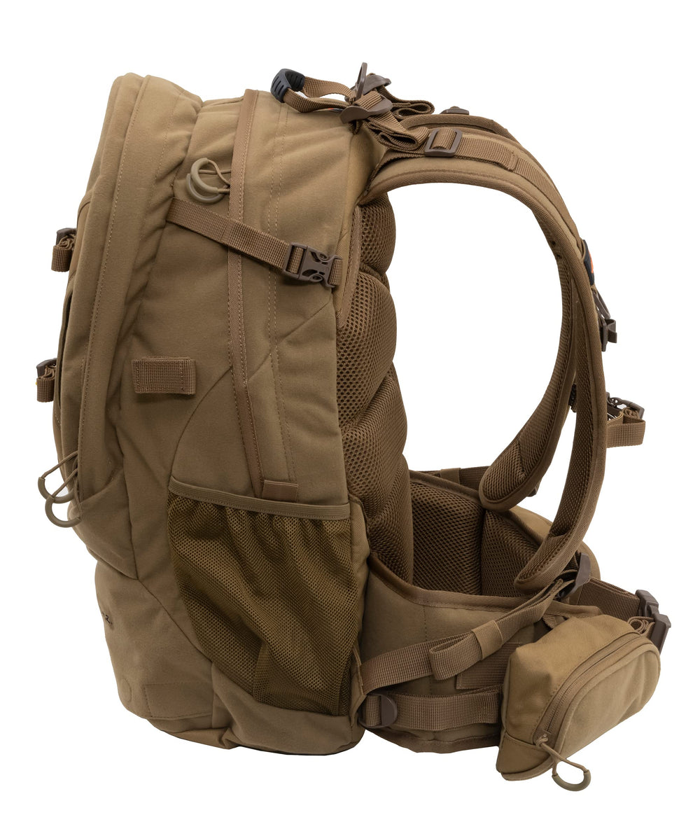 Quiver holders on ALPS Pursuit Pack keep arrows secure and ready