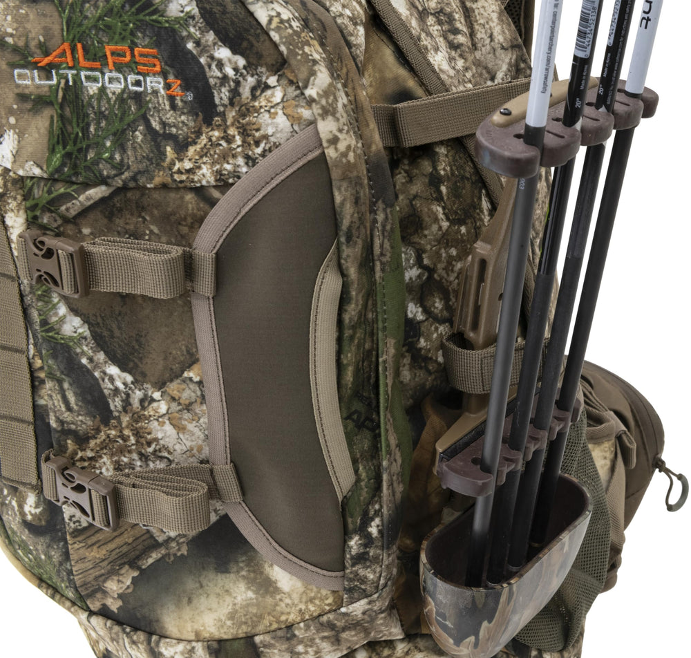 ALPS OutdoorZ Pursuit Pack quiver-holders keep arrows secure and accessible