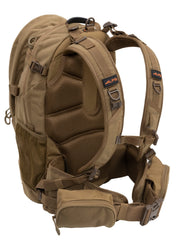 Blaze orange rain cover on ALPS Pursuit Pack protects gear in wet weather