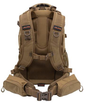 Padded waist belt on ALPS Pursuit Pack reduces fatigue during long hunts