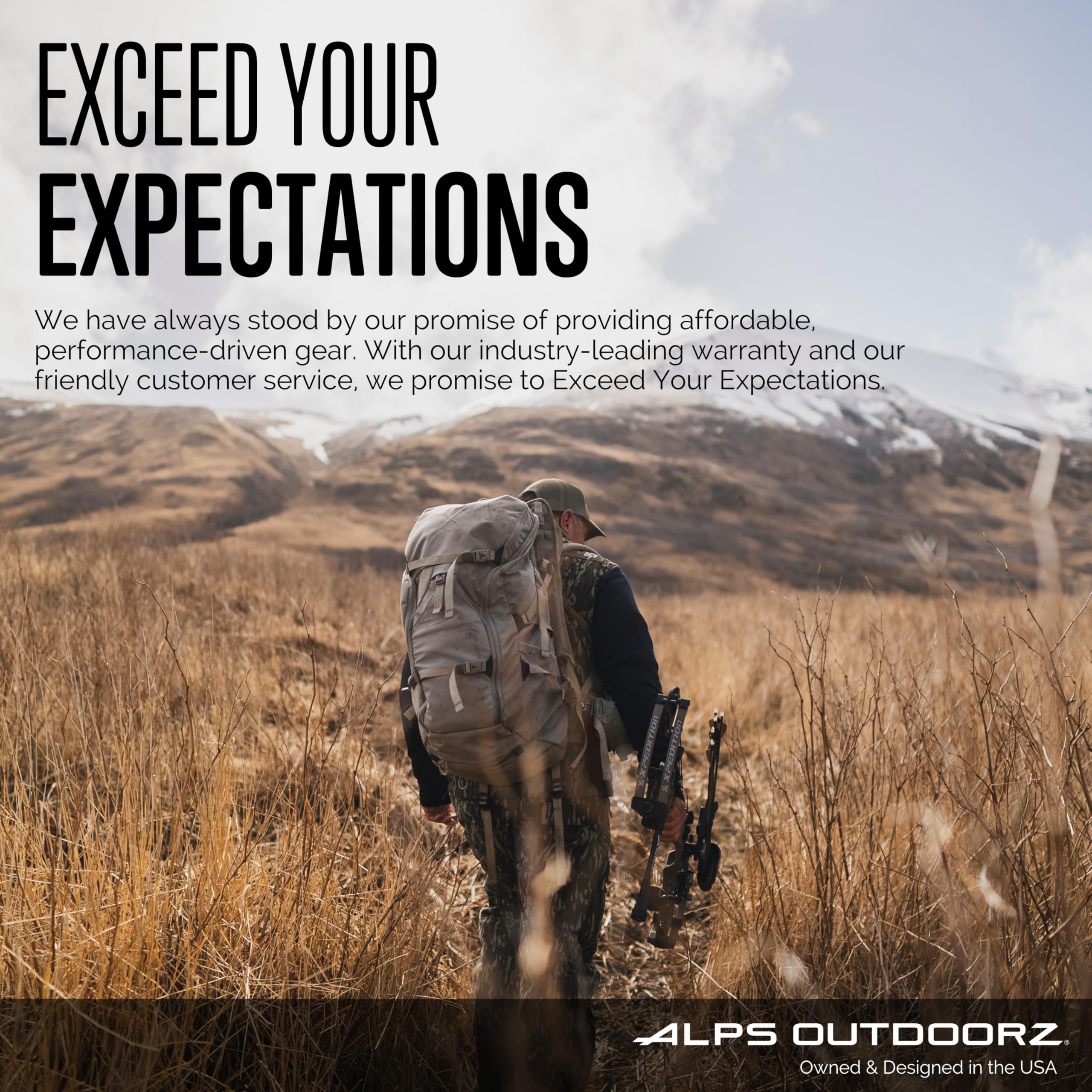 ALPS OutdoorZ Redwood setup at a winter campsite illustrating cold-weather readiness.