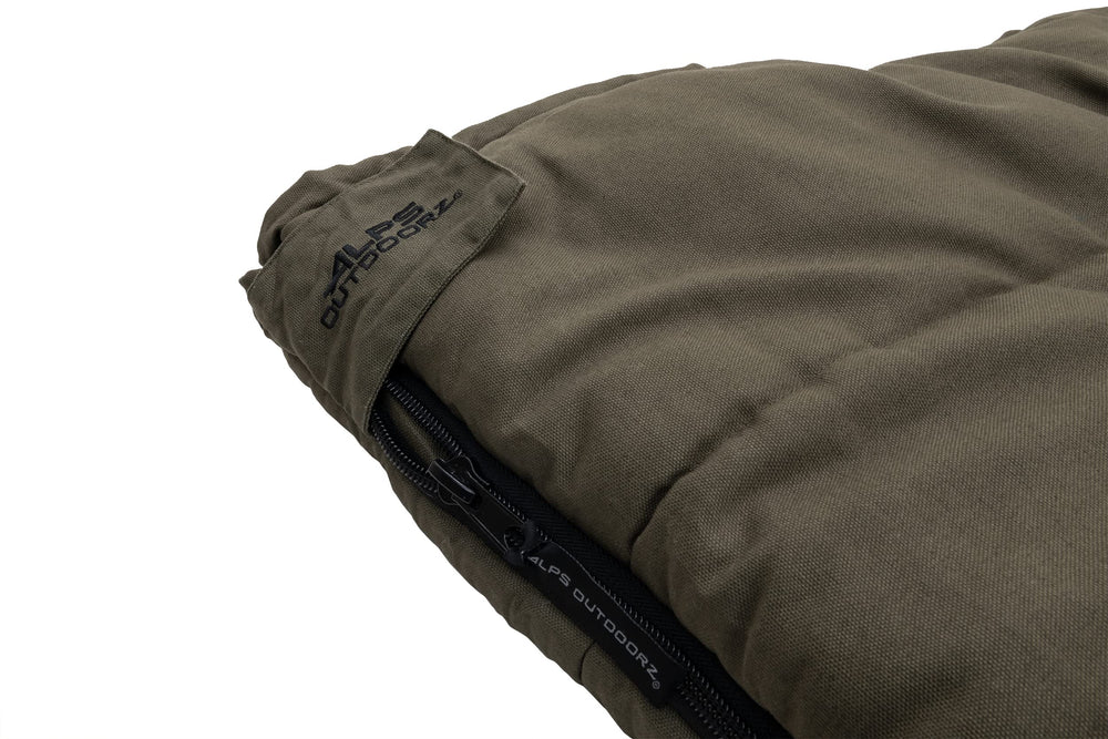 ALPS OutdoorZ Redwood plaid flannel lining for soft, warm nights.