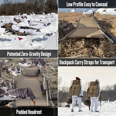 ALPS OutdoorZ Snow Goose Chair doorless design for easy entry in decoy spreads.