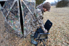 Insulated, deluxe-fit Stealth Hunter Seat Cover on chair