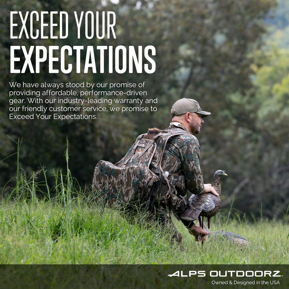 ALPS OutdoorZ Mossy Oak Bottomland camo aids concealment in terrain