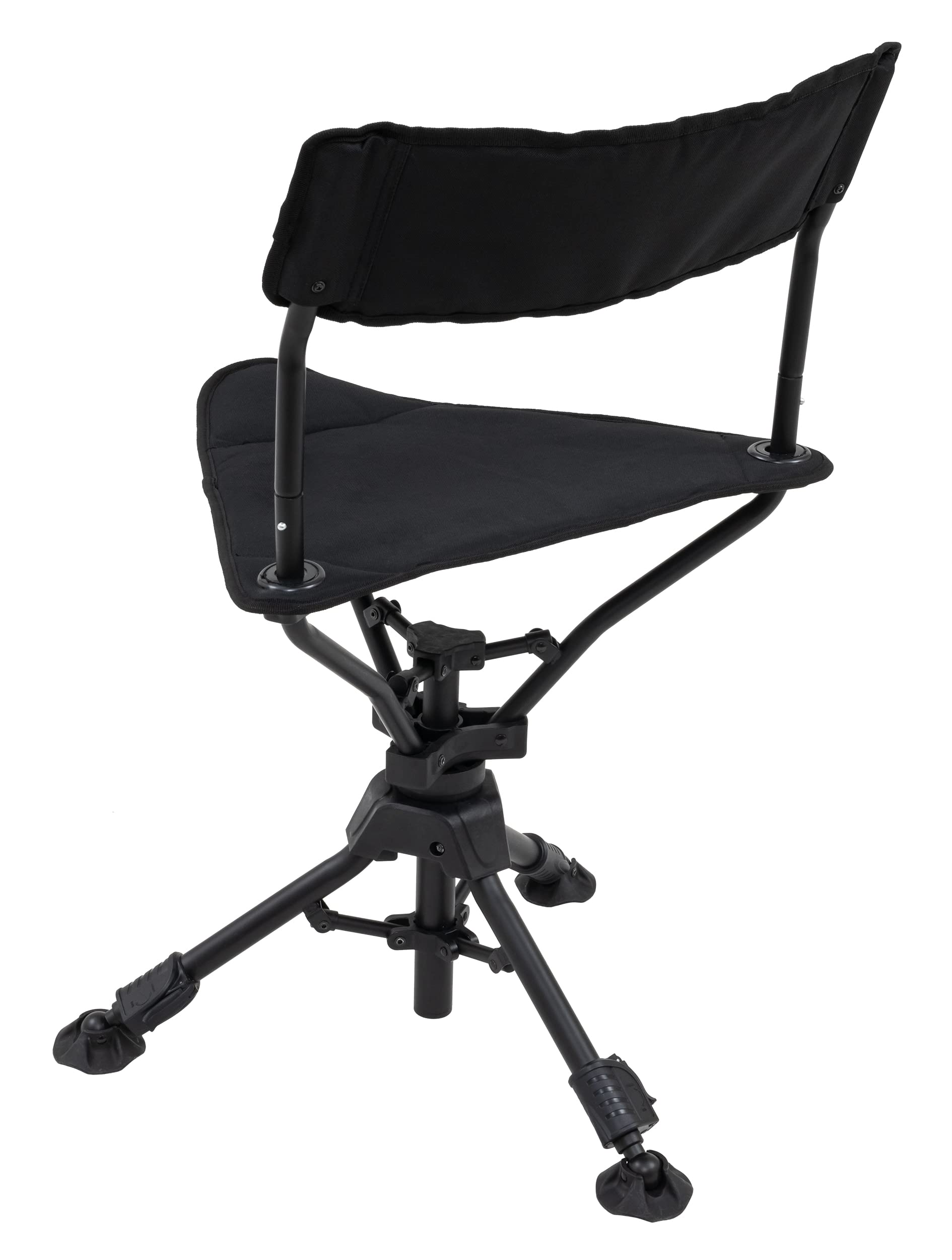 ALPS OutdoorZ Triad swivel stool detachable backrest adds seating versatility