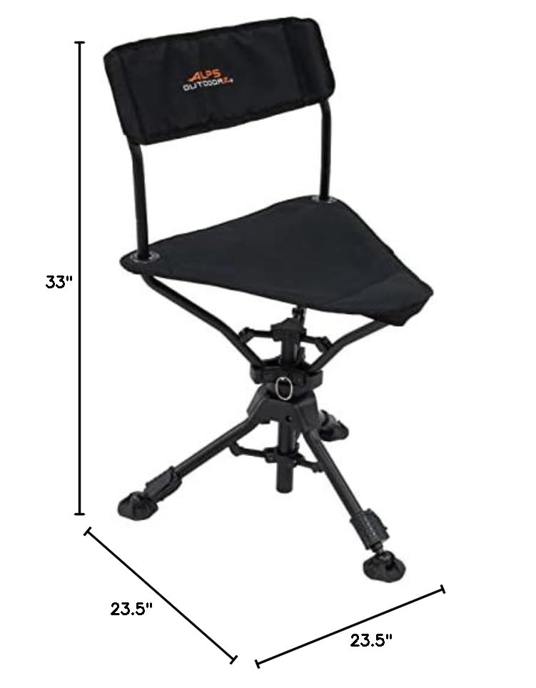 ALPS OutdoorZ Triad swivel stool heavy-duty steel frame supports up to 300 lbs