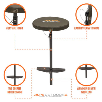 ALPS OutdoorZ Wetland Seat carry-strap enables easy transport to your hunting site