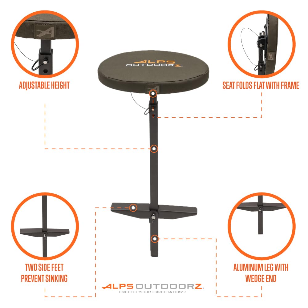 ALPS OutdoorZ Wetland Seat carry-strap enables easy transport to your hunting site
