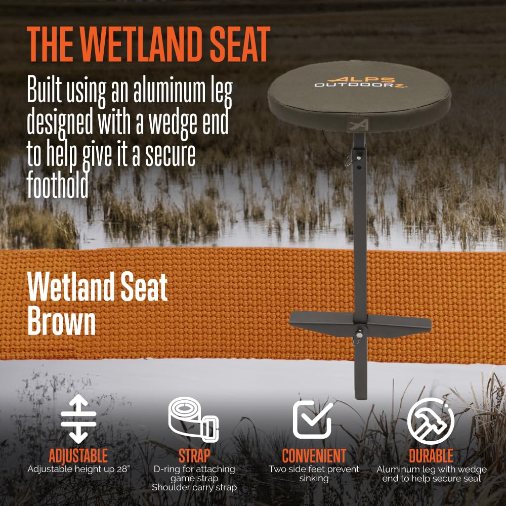 ALPS OutdoorZ Wetland Seat side-feet-stability keeps you steady on soft mud