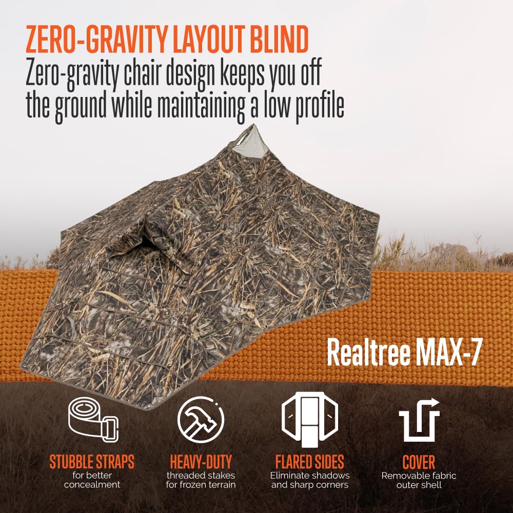 ALPS OutdoorZ Zero-Gravity Layout Blind padded headrest close-up for all-day comfort.