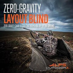 ALPS OutdoorZ Zero-Gravity Layout Blind side view highlighting assembly-free setup and low-profile concealment.