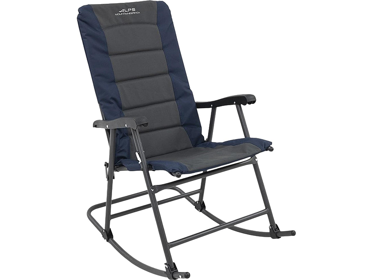 ALPS Mountaineering rocking chair front view with cushioned seating for outdoor relaxation