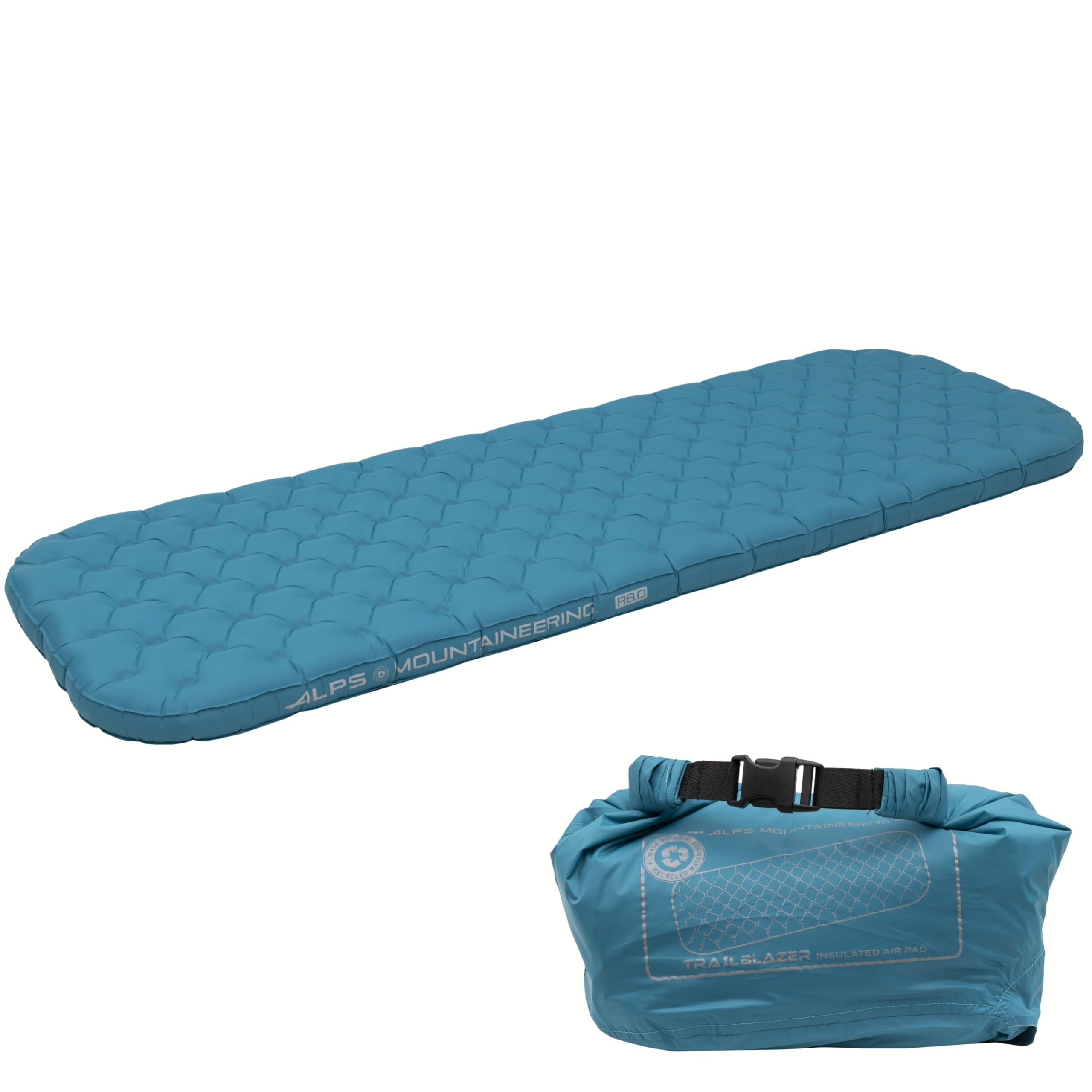ALPS Mountaineering Trailblazer insulated pad compact pack—great for backpacking light and fast.
