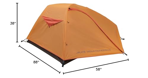 ALPS Zephyr 2P tent dual vestibules and gear storage for trips