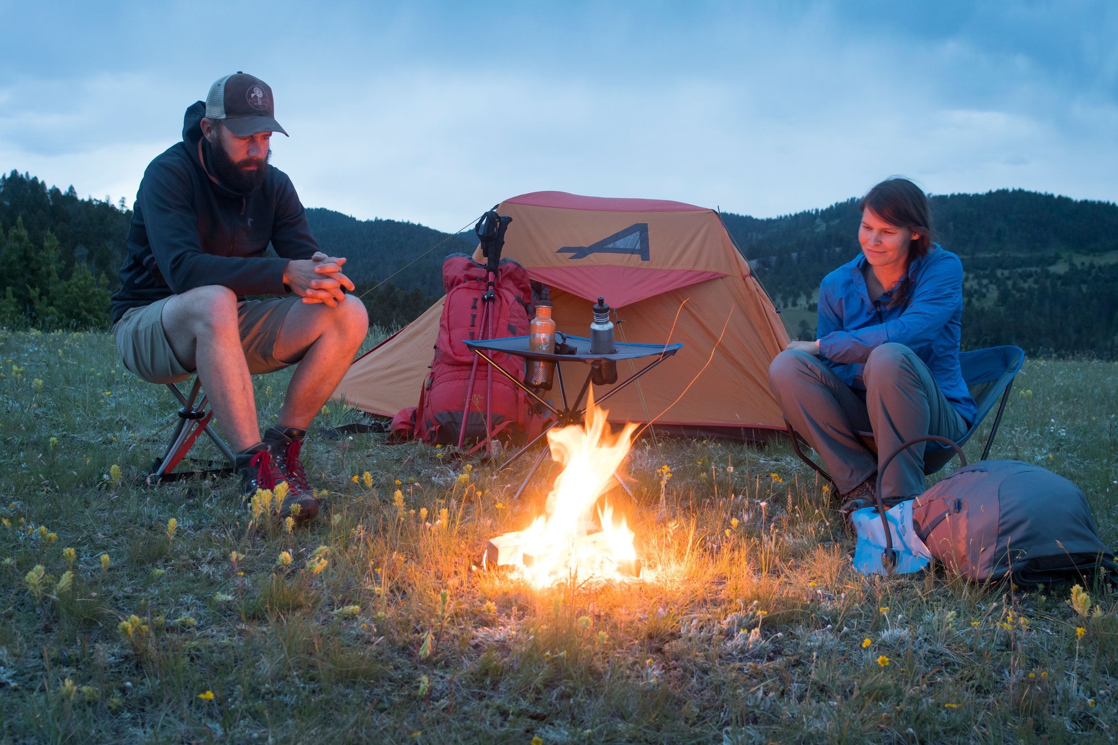 ALPS Zephyr 2P tent interior shows two doors for easy access