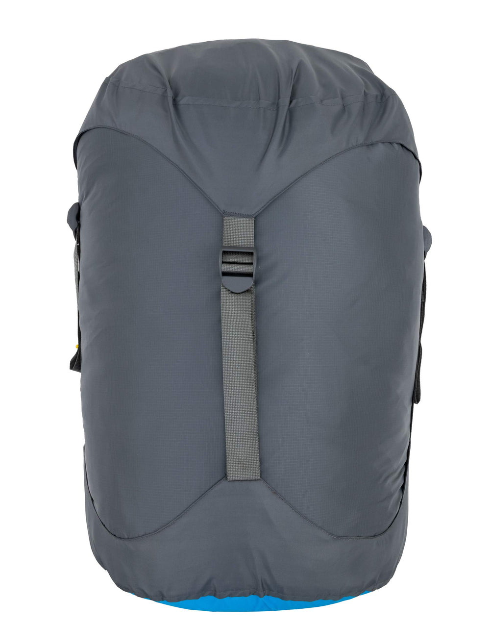 ALPS Mountaineering Dry Sack 45L blue gray closed view showing waterproof seal for gear protection