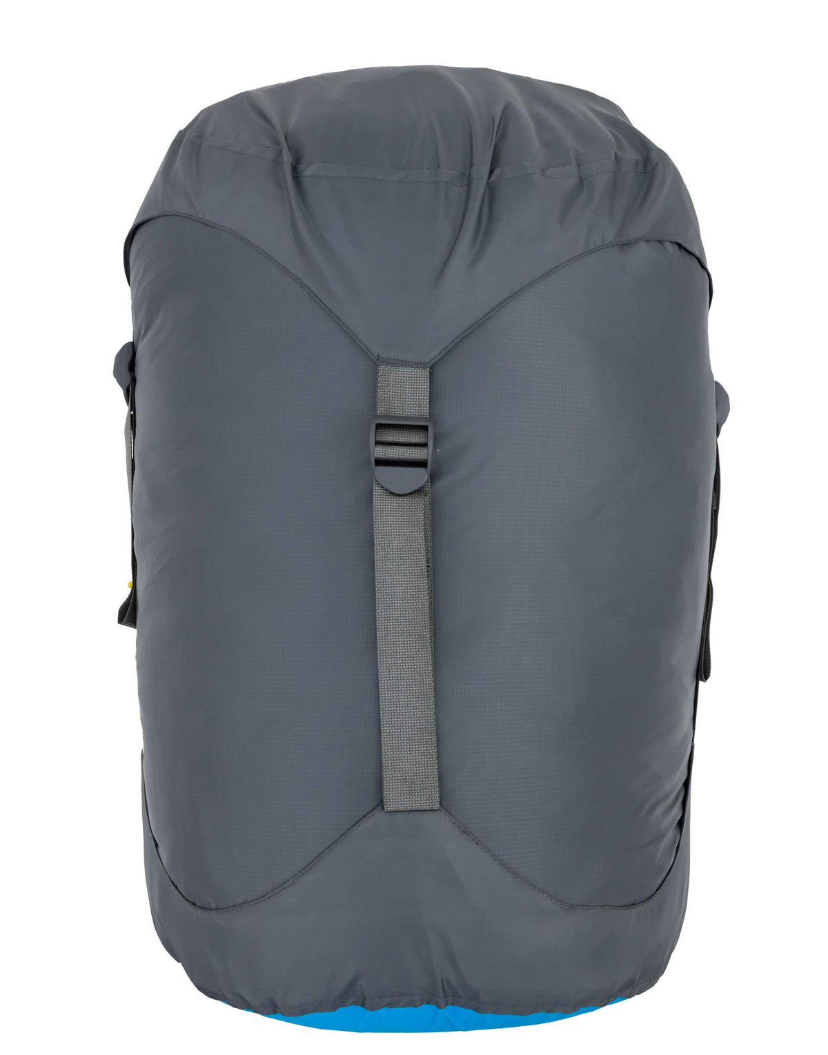 ALPS Mountaineering Dry Sack 45L blue gray closed view showing waterproof seal for gear protection