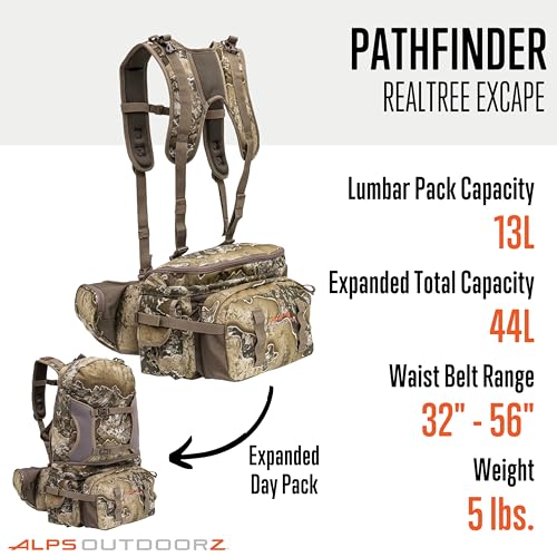 ALPS Pathfinder bow pocket in use secures a bow while keeping hands free.