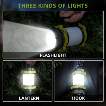 AlpsWolf lantern IPX4 waterproof design withstands rain and splashes.