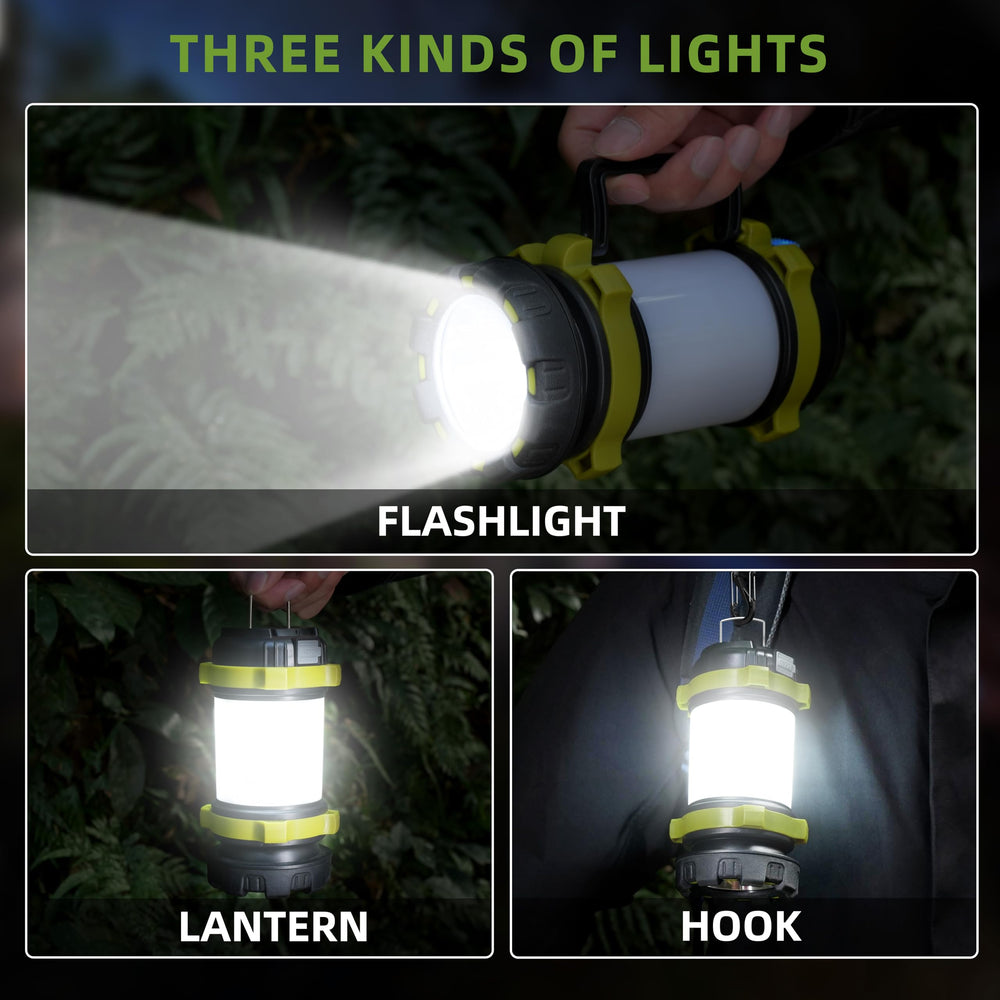 AlpsWolf lantern IPX4 waterproof design withstands rain and splashes.