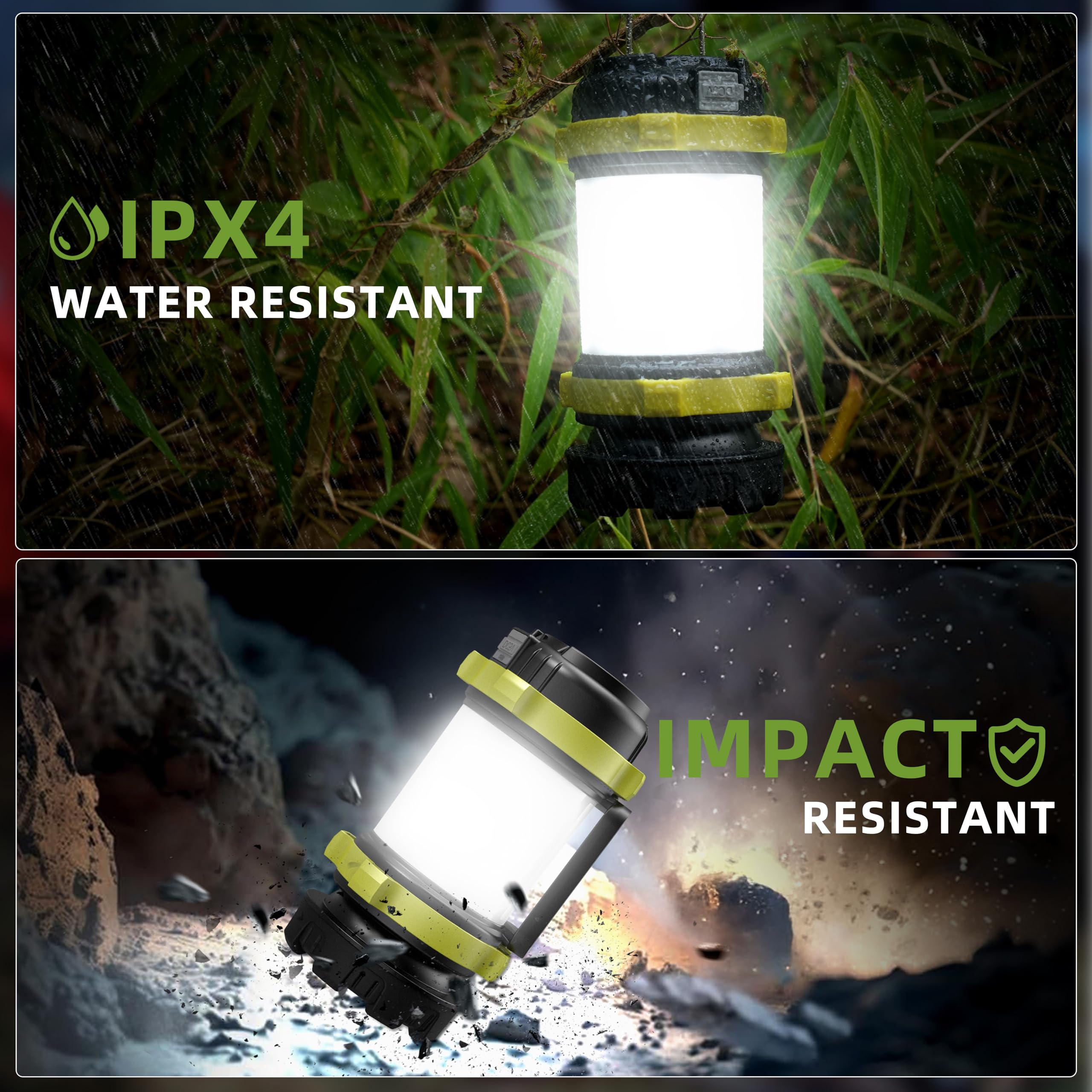 AlpsWolf lantern two-way hooks for versatile hanging on tent or branch.