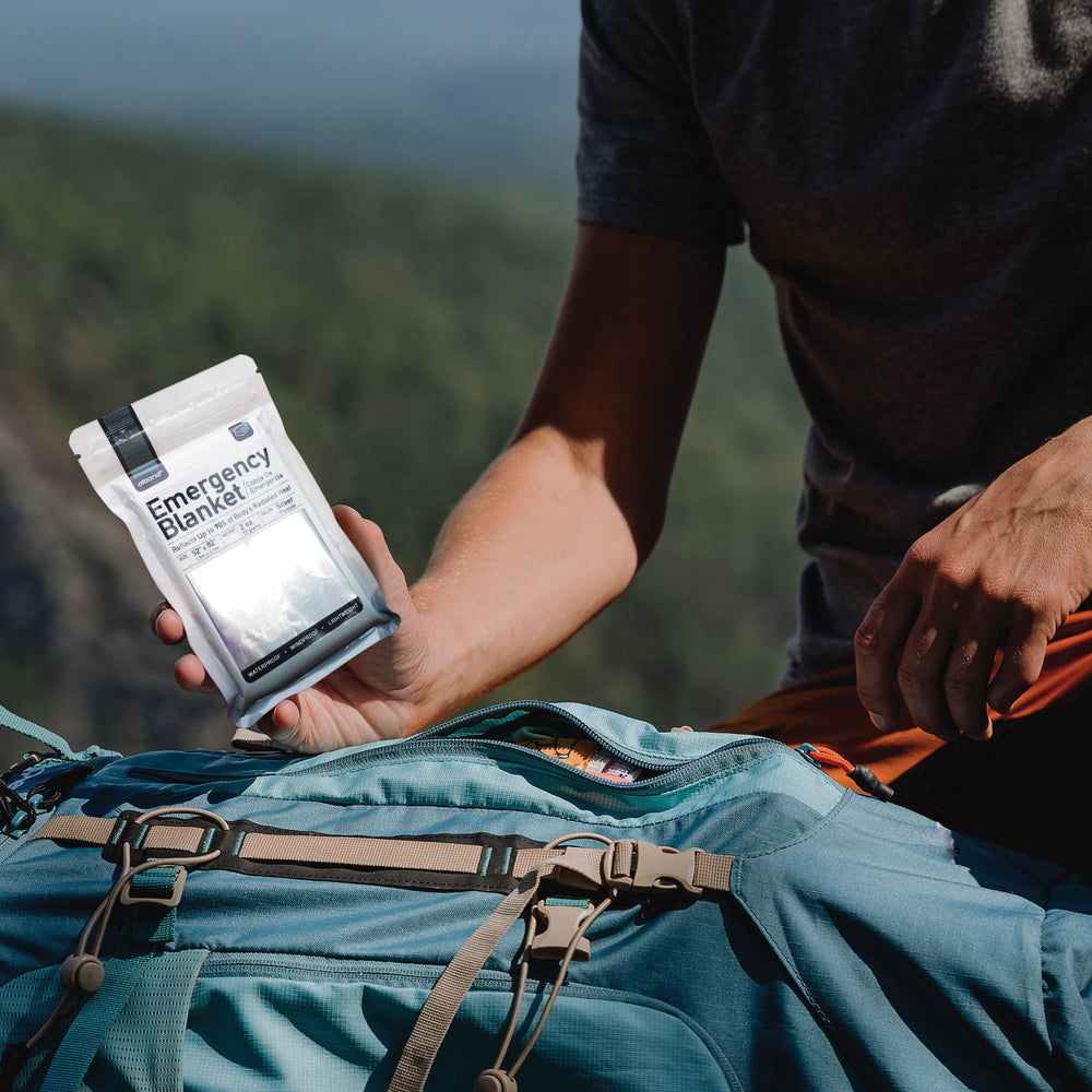 Altland emergency blankets silver aluminized foil reflects heat for compact warmth.