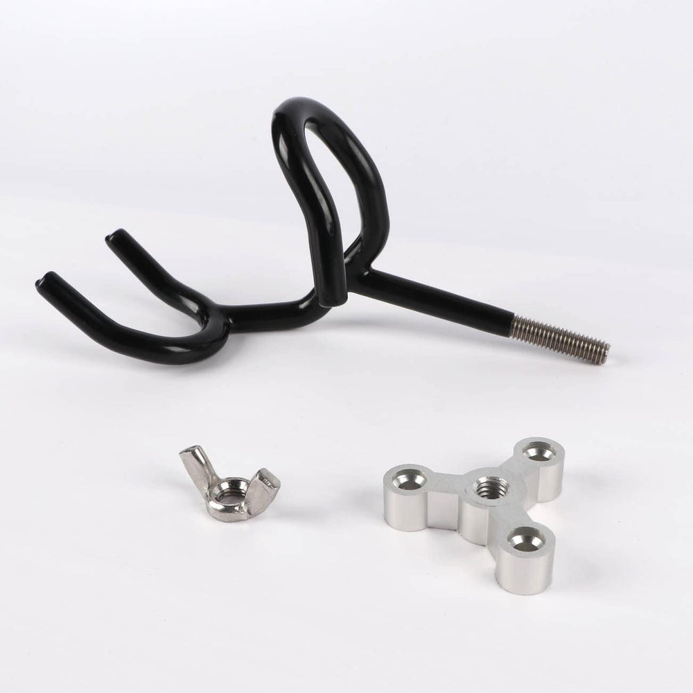 Rod holder with aluminum base and 304 stainless steel stem