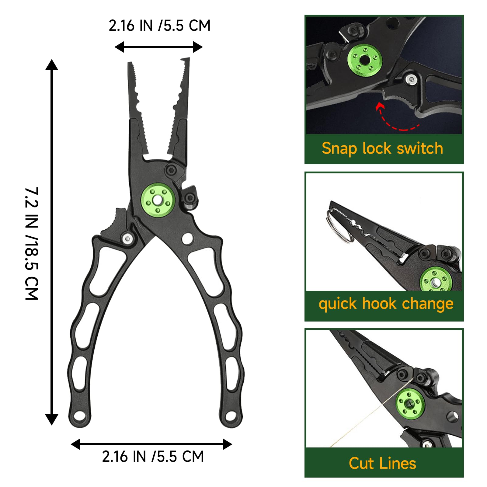 Close-up of quick-release lever and easy-grip handle