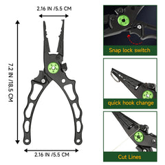 Close-up of quick-release lever and easy-grip handle