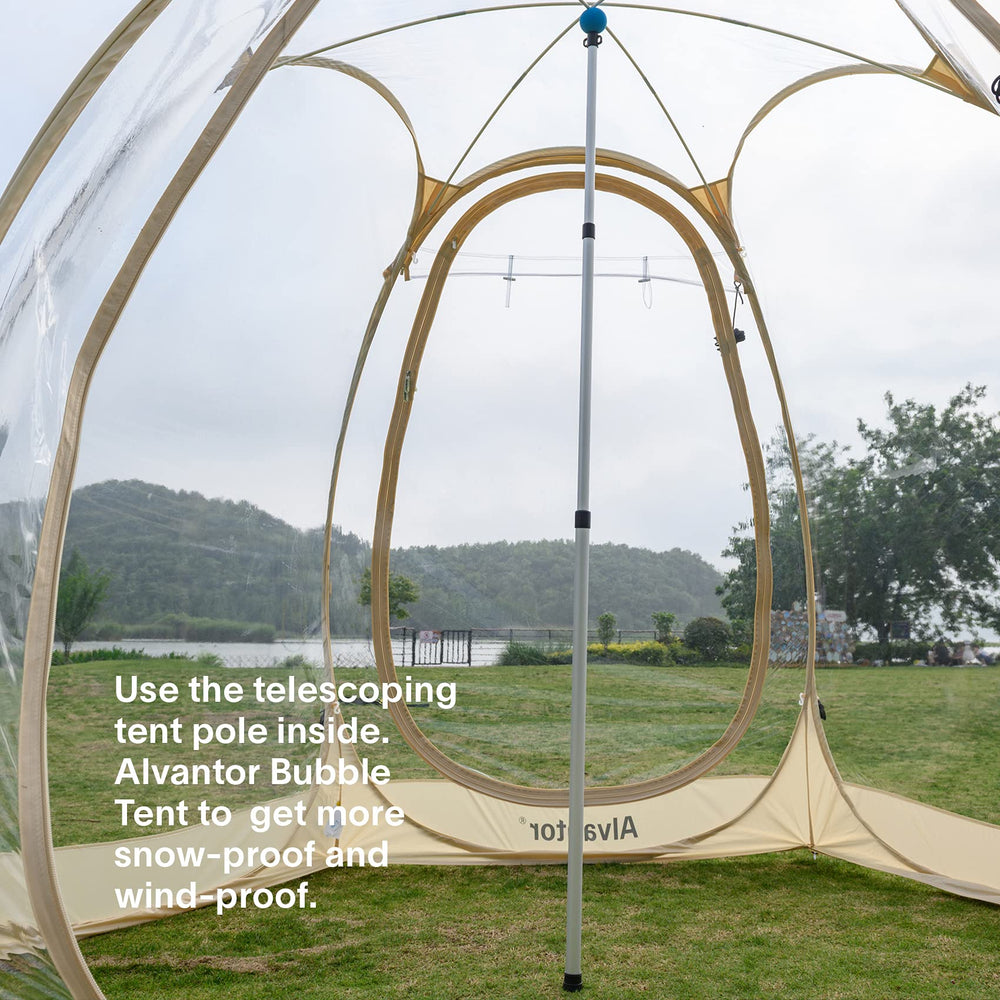 Alvantor anti-slip rubber bottom keeps poles steady on uneven ground.