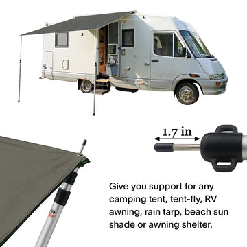 Alvantor aluminum poles pair well with screen houses and bubble tents for enhanced stability.