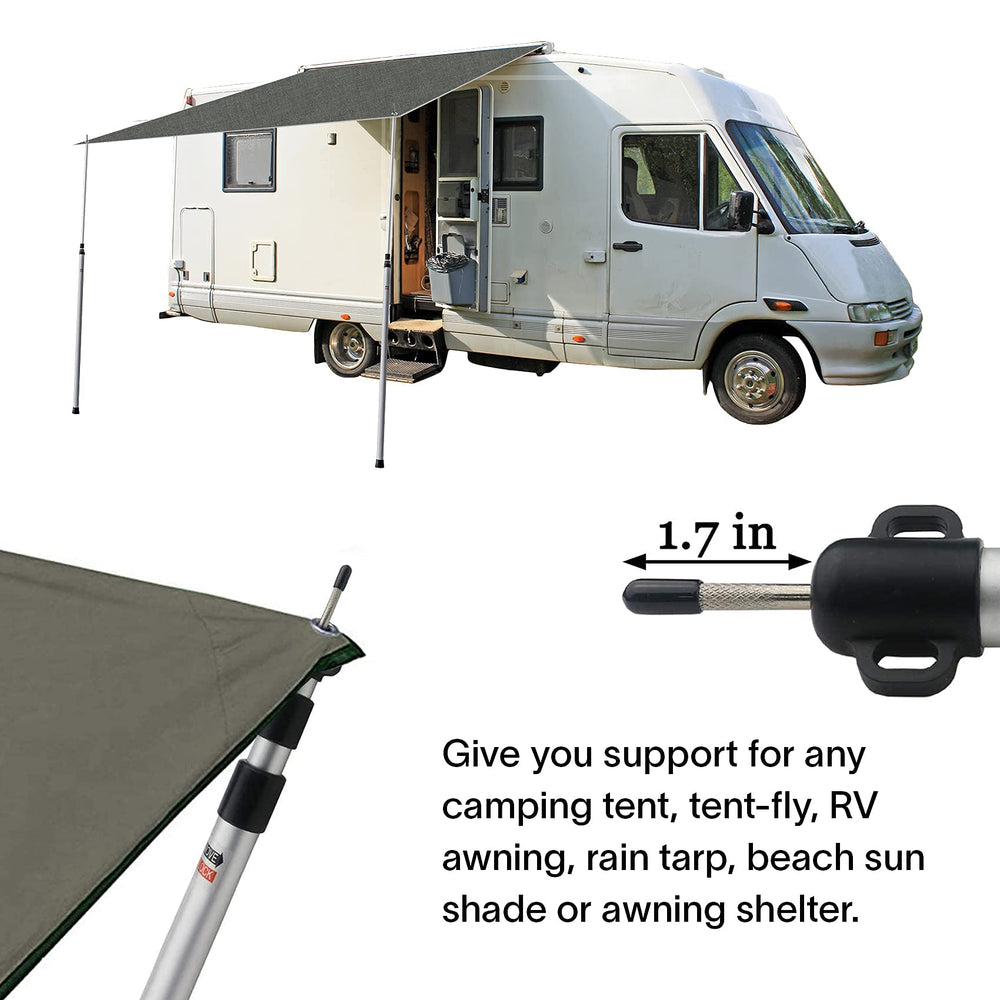 Alvantor aluminum poles pair well with screen houses and bubble tents for enhanced stability.
