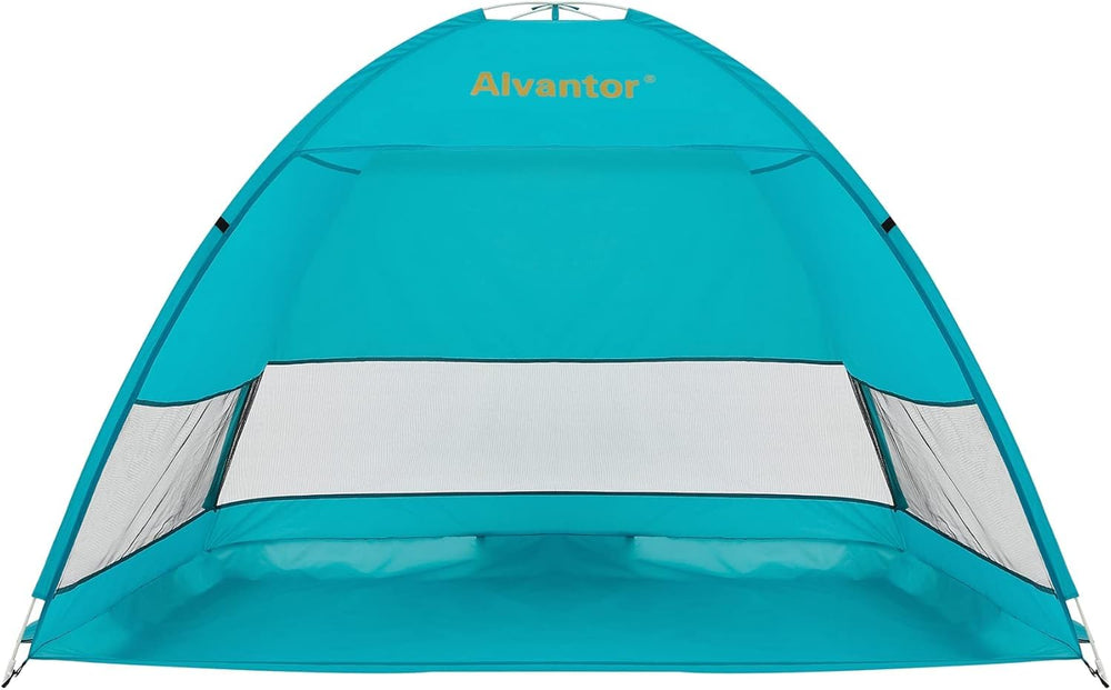 Alvantor Beach Tent in automatic pop-up design for quick shade at the beach.