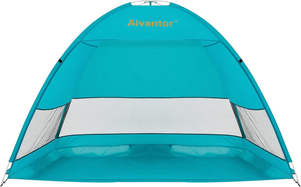 Alvantor Beach Tent in automatic pop-up design for quick shade at the beach.