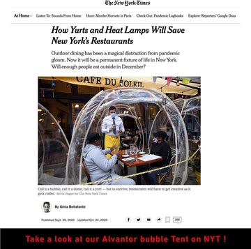Alvantor pop-up bubble tent with 360° windows offers panoramic views during entertaining