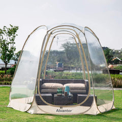 Alvantor pop-up bubble tent setup demonstrates instant privacy and simple assembly for outdoor spaces