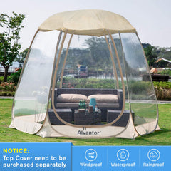 Alvantor pop-up bubble tent weatherproof cover shields from rain and snow in any season
